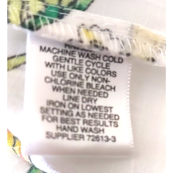 Liz Claiborne Women's Shirt Size Large Lace Cream Color Orchid Flowers - Picture 6 of 8